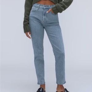 Everlane Light Blue High Rise Straight Jeans